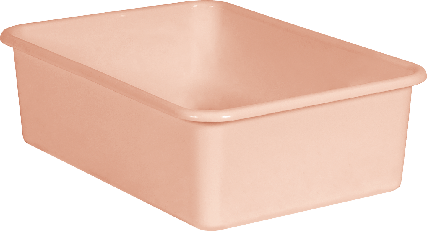 Blush Large Plastic Storage Bin