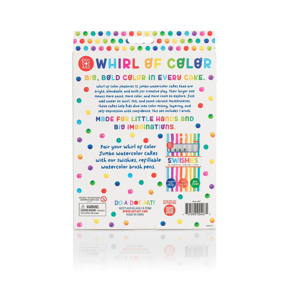 Whirl of Color Jumbo Watercolor Cakes