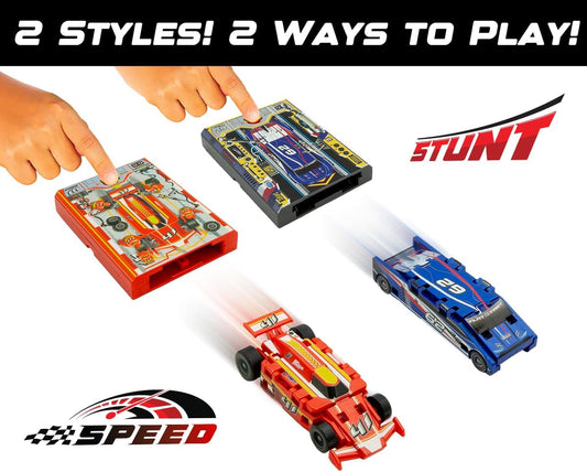 Flat 2 Fast Stunt Card Racers (assorted colors)