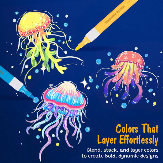 Magic Stix Washable Acrylic Markers Set of 12