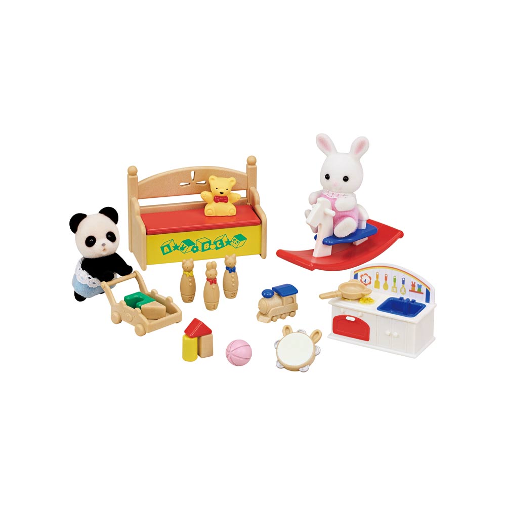 Calico Critters Baby's Toy Box - Snow Rabbit & Panda Babies