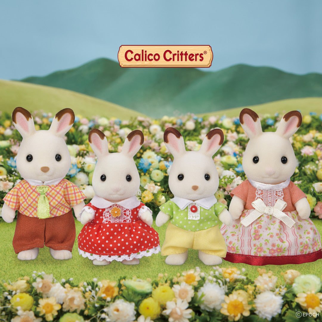 Calico Critters Chocolate Rabbit Family