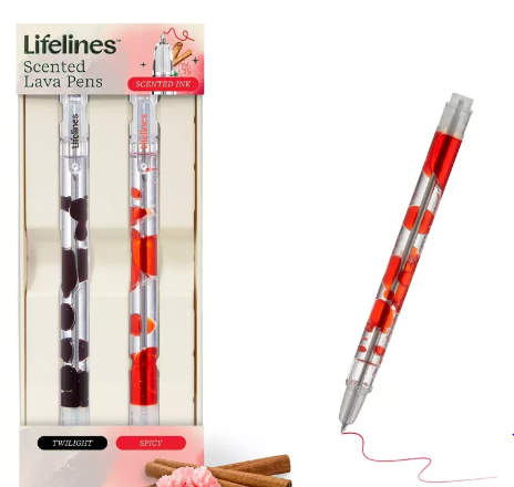 Lifelines Scented Lava Pen Set Black and Red