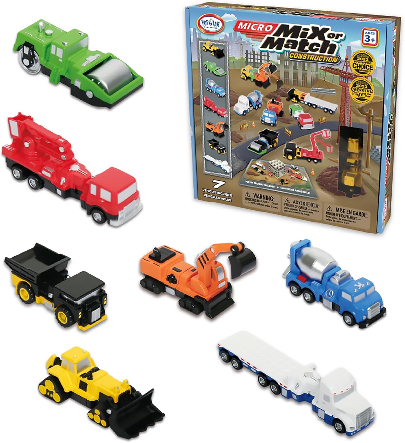 Micro Mix and Match Construction Vehicles School Crossing