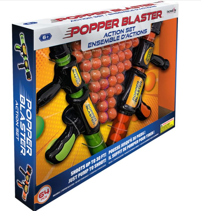 Popper Blasters Set with 2 Guns and 60 Balls