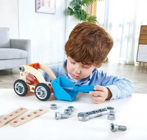 Hape Build 'n' Drive Car Set