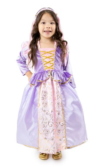 Little Adventures - Classic Rapunzel Princess Dress. Purple Costume for girls.