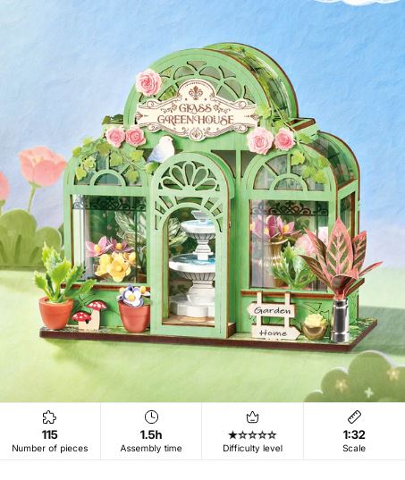 Robotime Green Fountain Garden Puzzle Kit