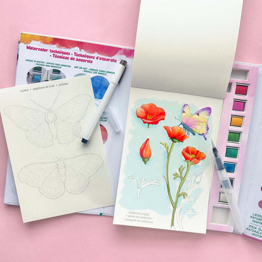 Watercolor Journal Flora from Bright Stripes