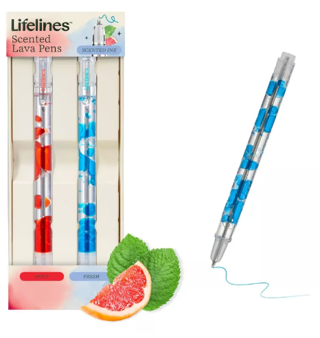 Lifelines Scented Lava Pen Set Blue and Red