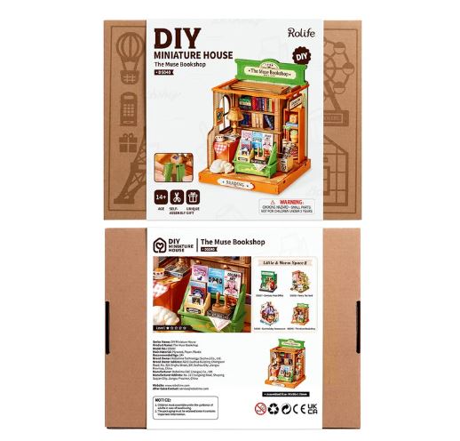 Robotime The Muse Bookshop DIY Miniature House DS040