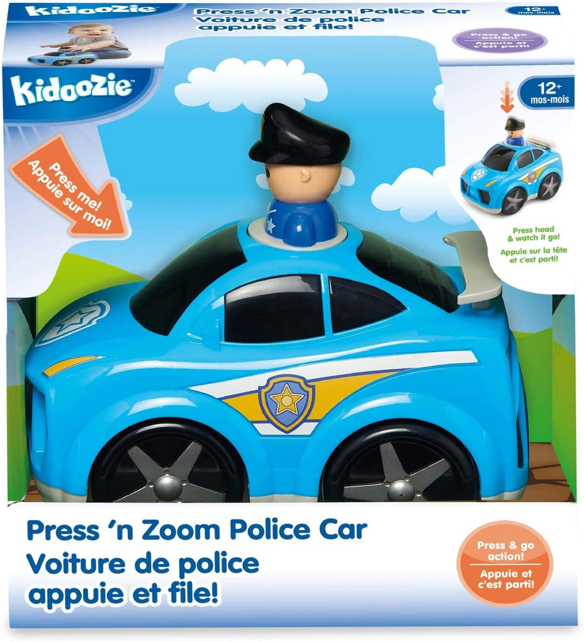Kidoozie Press'n Zoom Police Car