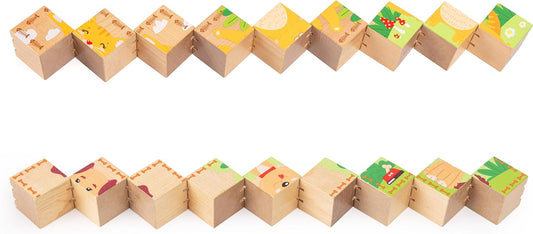Kipod Cube Wodden Snake Puzzle