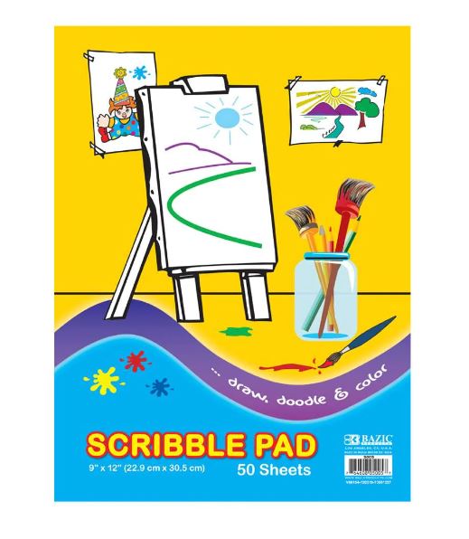 Scribble Pad 9" x 12" 50 Sheets