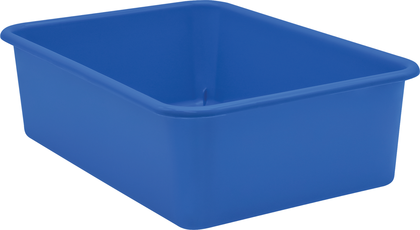 Blue Large Plastic Storage Bin