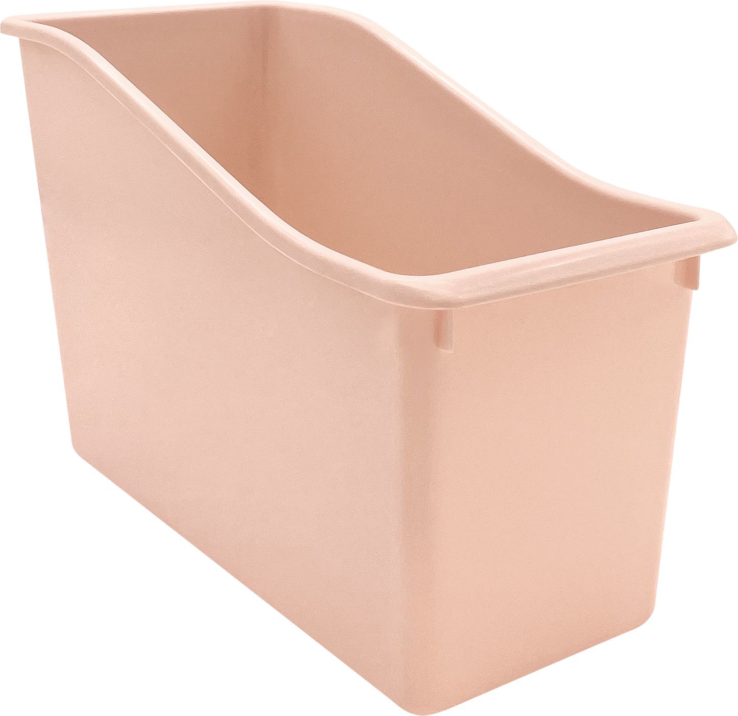 Blush Plastic Book Bin