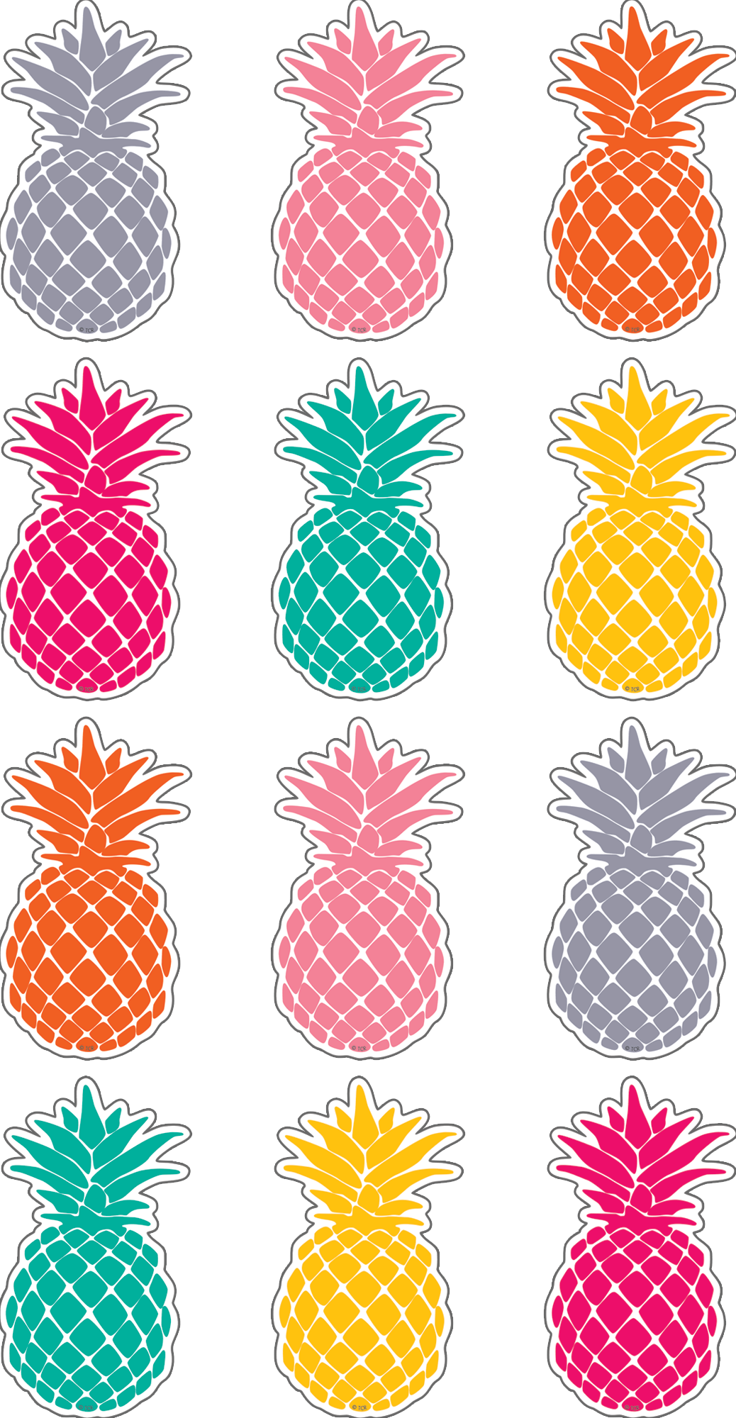 Tropical Punch Pineapples Mini Accents
