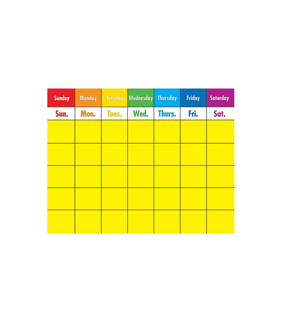 Chart Calendar Colorful