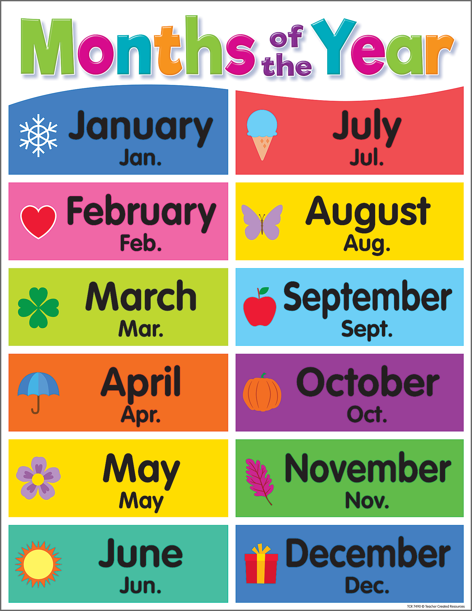 Colorful Months Of The Year Chart School Crossing Toy Station colorful-months-of-the-year-chart-school-crossing-toy-station