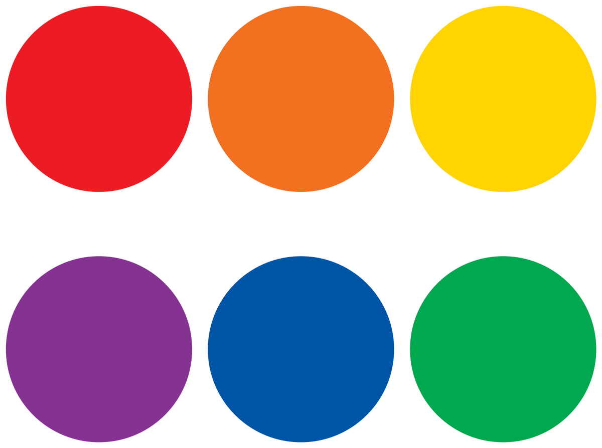 Spot On® Carpet Markers Colorful Circles - 7"