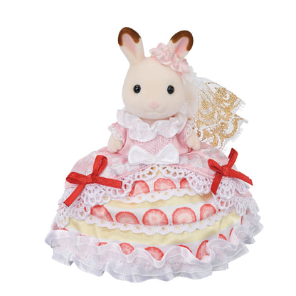 Calico Critters Freya's Birthday Celebration Strawberry Cake Dress