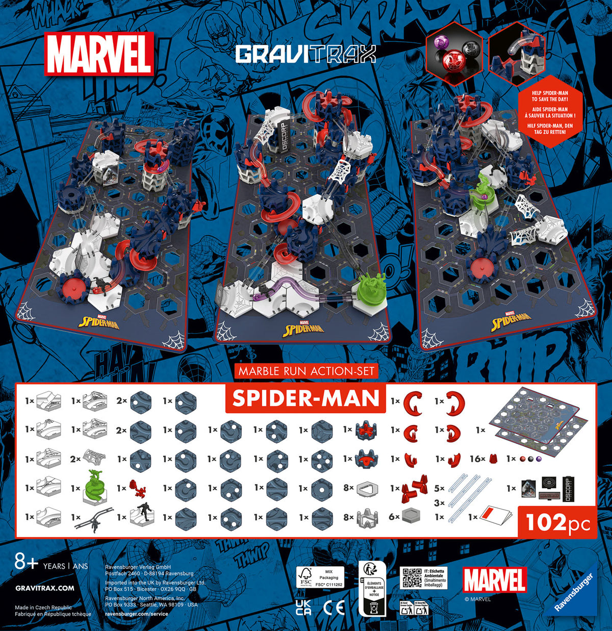 Marvel GraviTrax Spider-Man Marble Run Action-Set