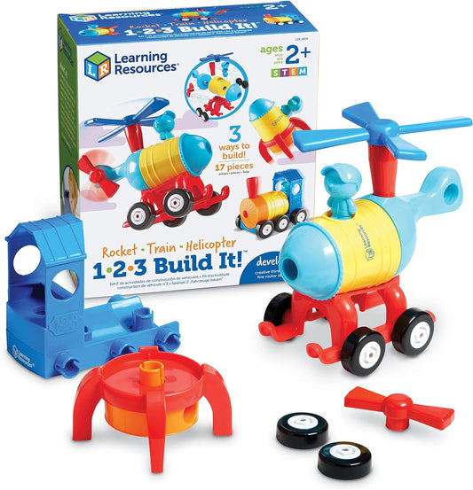 1 -2-3 Build It! Rocket • Train • Helicopter