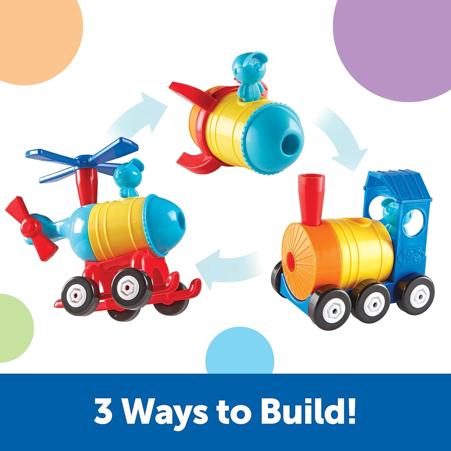 1 -2-3 Build It! Rocket • Train • Helicopter