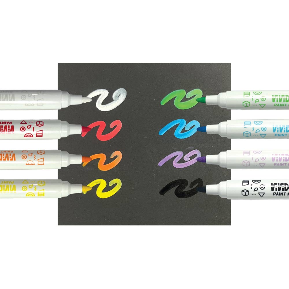 Vivid Pop! Water Based Paint Markers - 8 pk