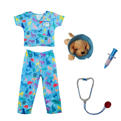 Great Pretenders Veterinarian Scrubs with Accessories (size flexible ages 5–6)