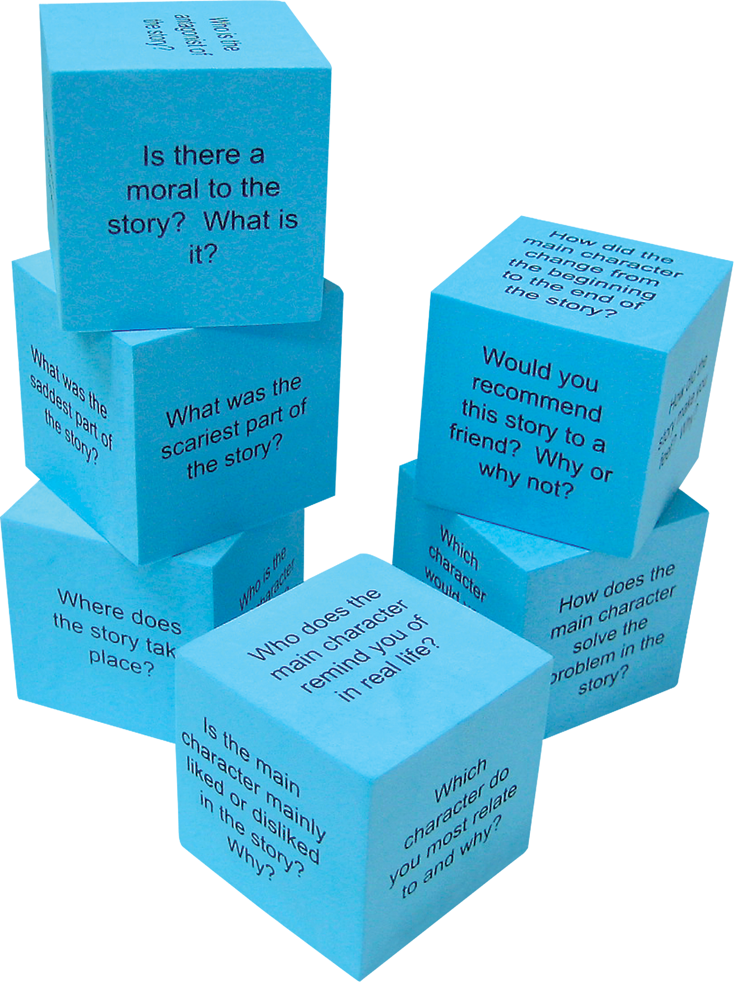 Foam Reading Comprehension Cubes