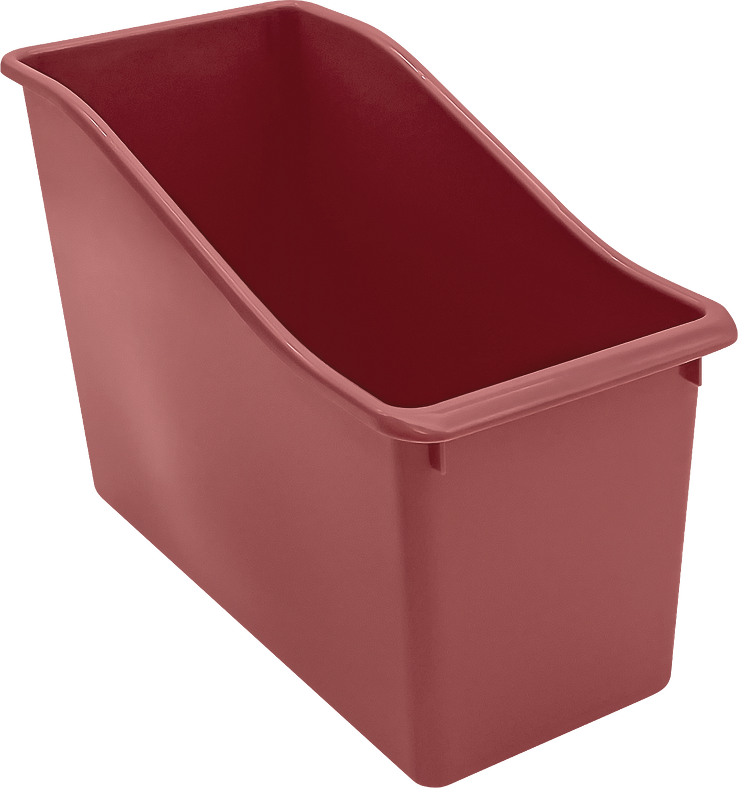 Deep Rose Plastic Book Bin