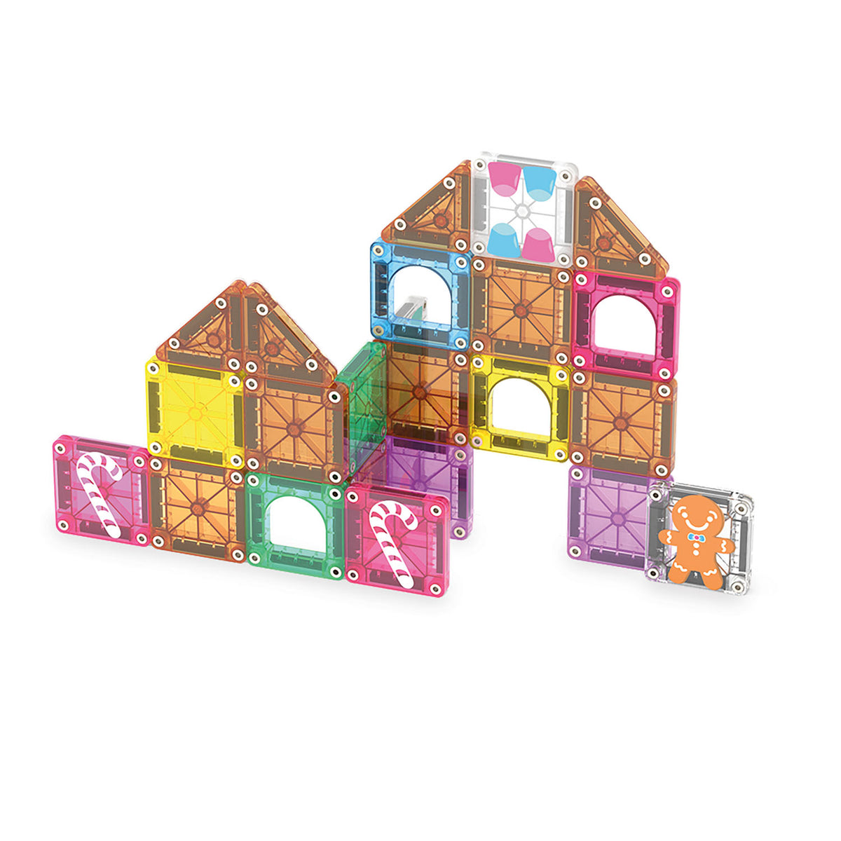 MAGNA-TILES microMAGS Gingerbread House Travel 24-Piece Set