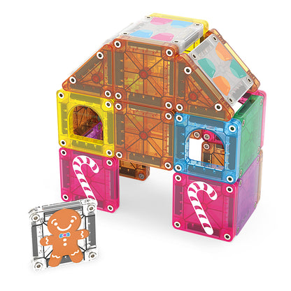 MAGNA-TILES microMAGS Gingerbread House Travel 24-Piece Set