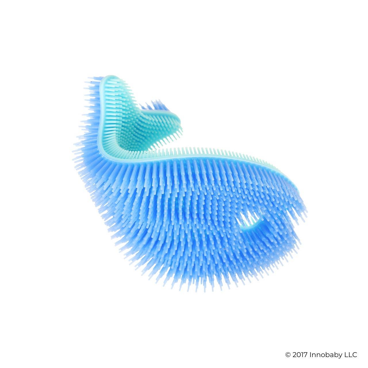 Silicone Bath Scrub / Fun Fish Shape Brush / Baby Bath Toy: Blue