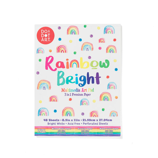 Rainbow Bright Multimedia Art Pad - 3 in 1 Premium Paper
