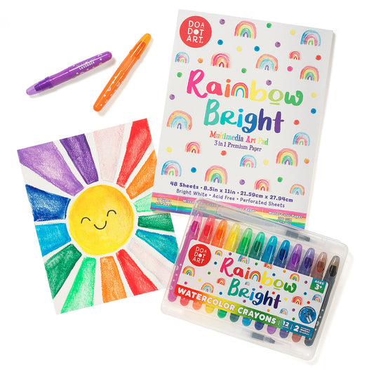 Rainbow Bright Multimedia Art Pad - 3 in 1 Premium Paper