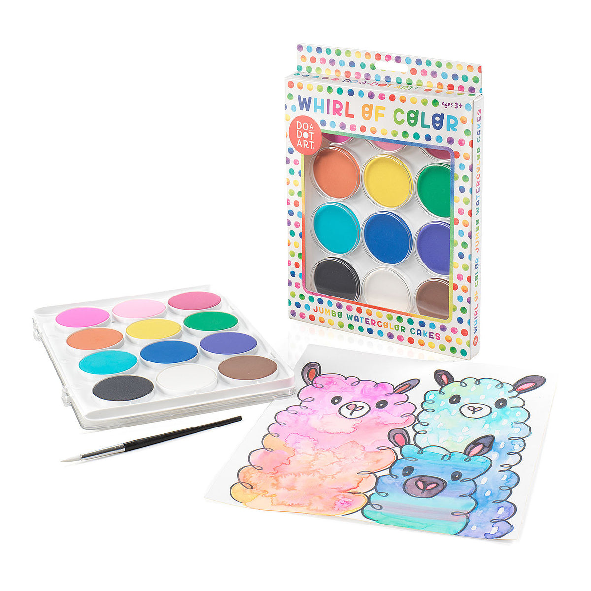Whirl of Color Jumbo Watercolor Cakes