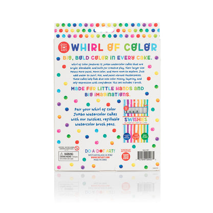 Whirl of Color Jumbo Watercolor Cakes