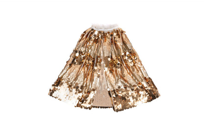 Great Pretenders The 5th Avenue Paillette Gold Cape, Size 4/6