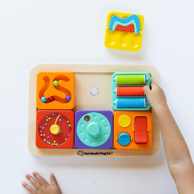 PlayTab - Modular, Sensory Activity Board Sensory Tile Set 2 (Trackball, Color Wheel, Switcher)