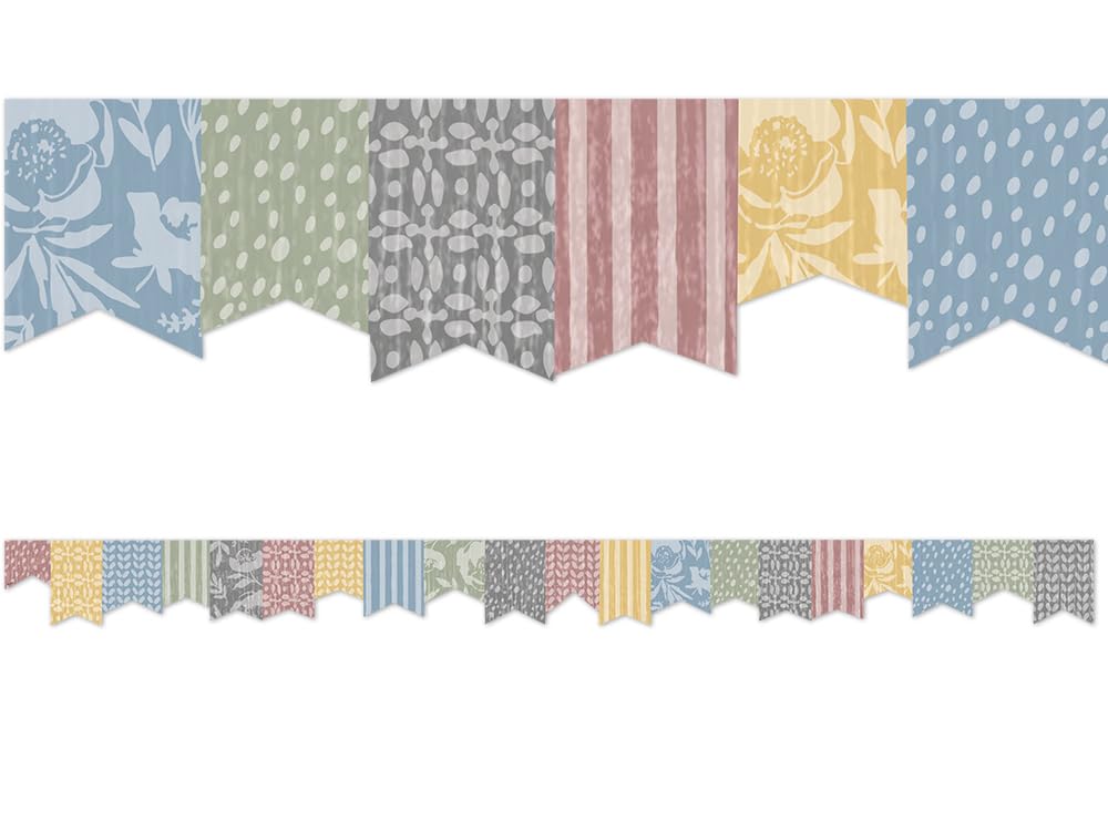 Classroom Cottage Pennants Die-Cut Border Trim