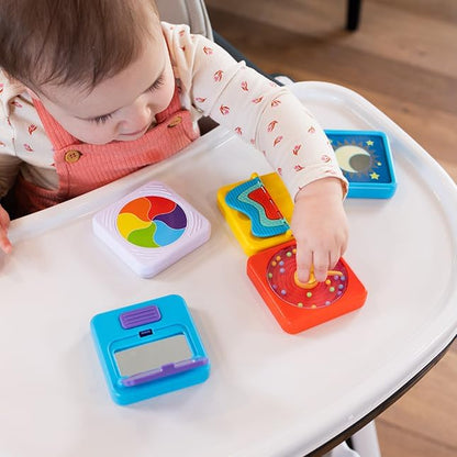 PlayTab - Modular, Sensory Activity Board Sensory Tile Set 1 (Flipper, Number Dial, Maze)