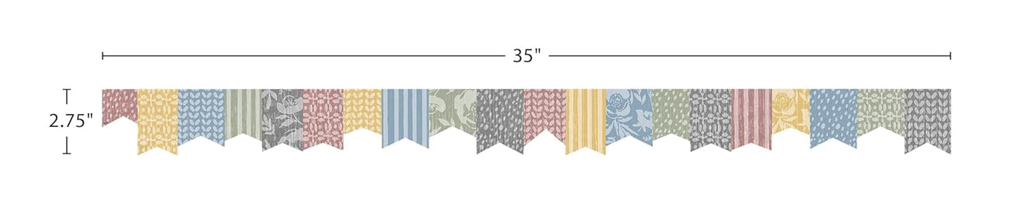 Classroom Cottage Pennants Die-Cut Border Trim