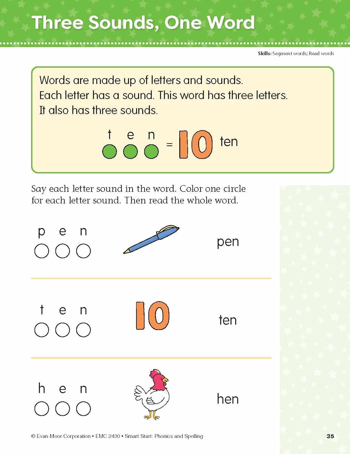 Smart Start: Phonics and Spelling Activity Book, Grade PreK