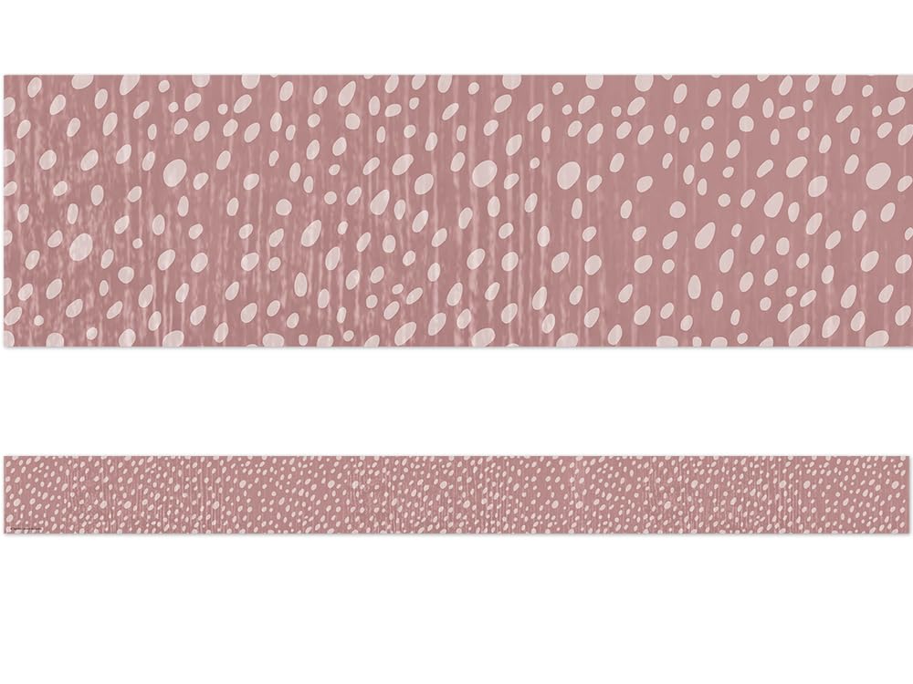 Classroom Cottage Vintage Rose Dots Straight Border Trim