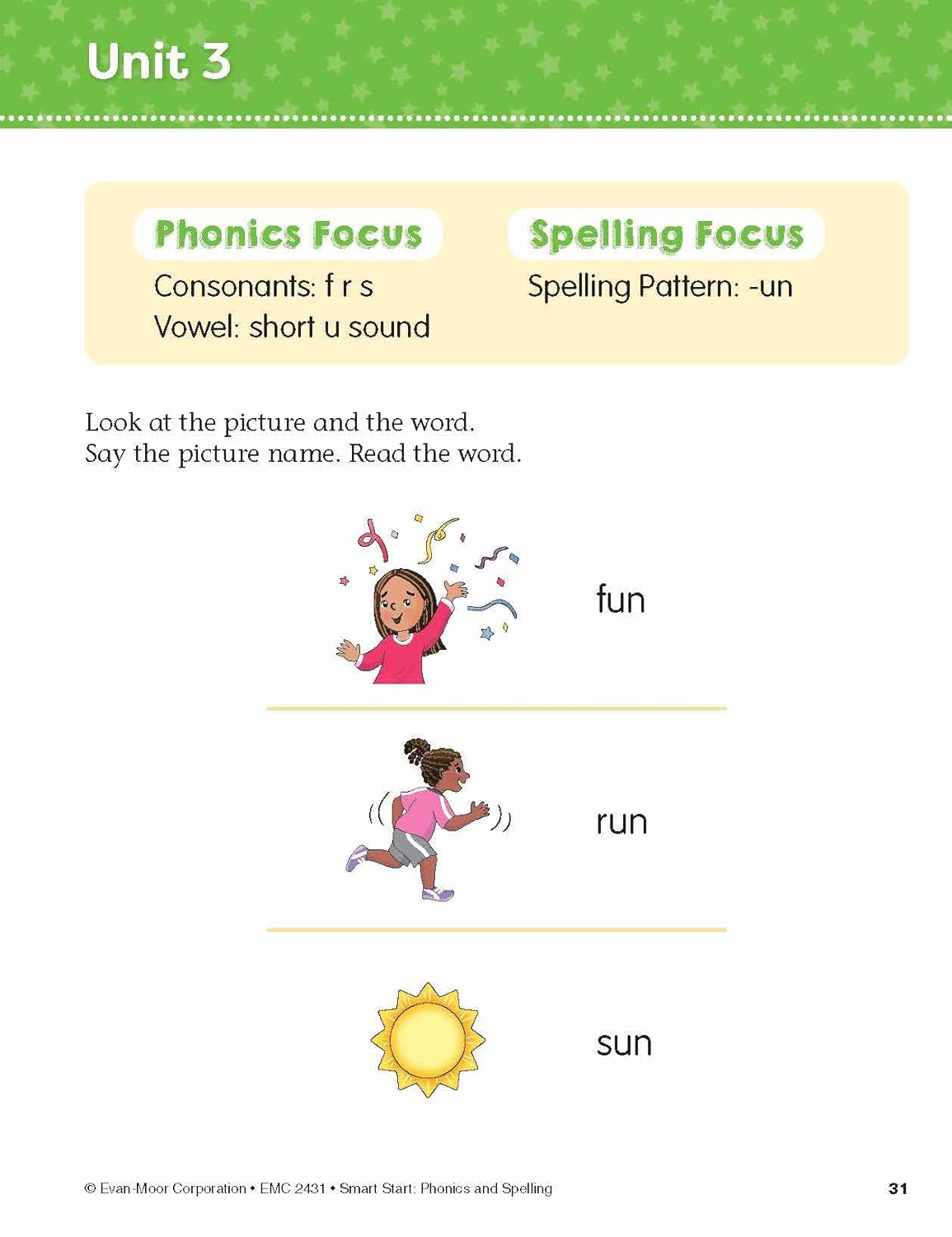 Smart Start: Phonics and Spelling Activity Book, Grade K