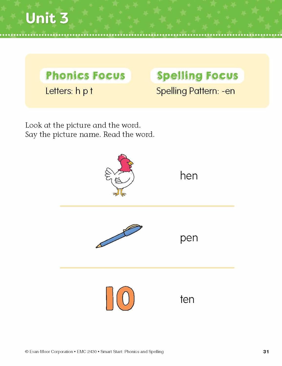 Smart Start: Phonics and Spelling Activity Book, Grade PreK