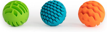 Sensory Rollers. Blue, green, and orange balls for babies and toddlers. perfect for fidget.