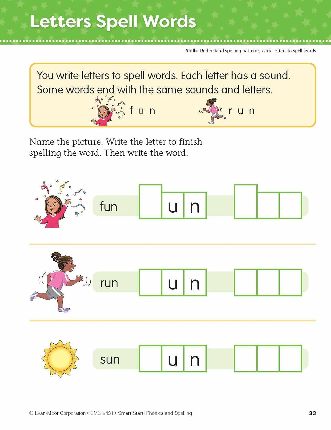 Smart Start: Phonics and Spelling Activity Book, Grade K